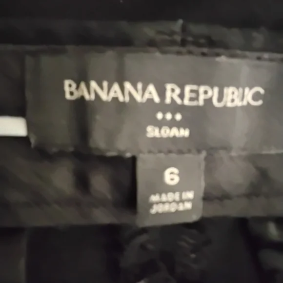 Banana Republic Women's 6 Black Pockets Belt Loops Crop Pant - Picture 4 of 5